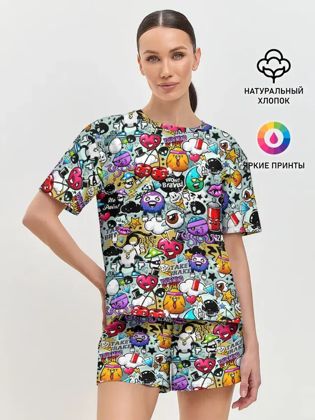 Женская пижама с шортами