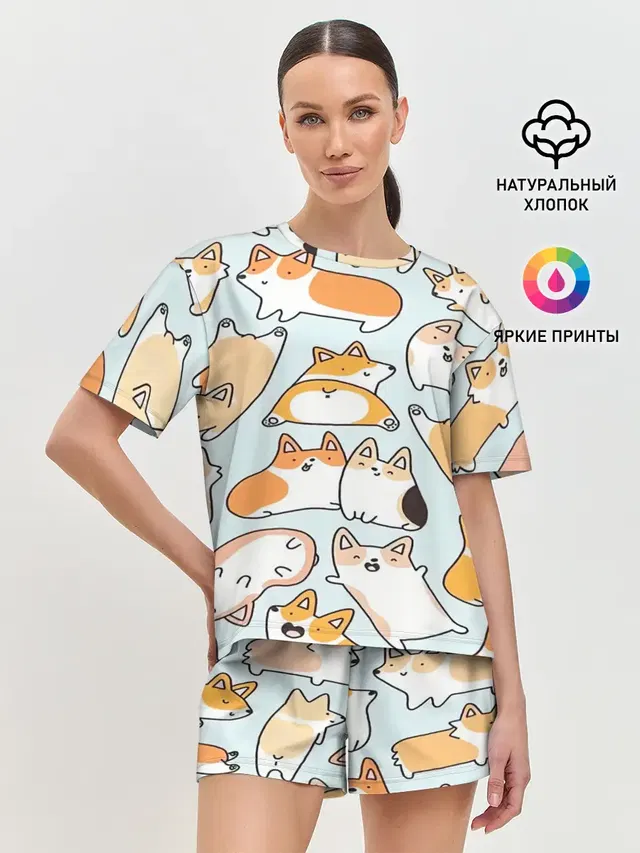 Женская пижама с шортами