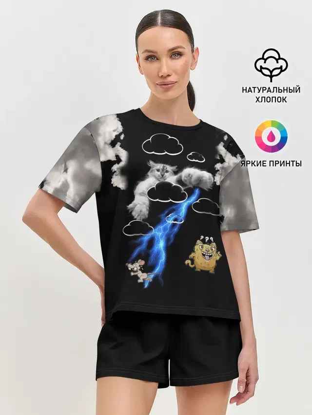 Женская пижама с шортами