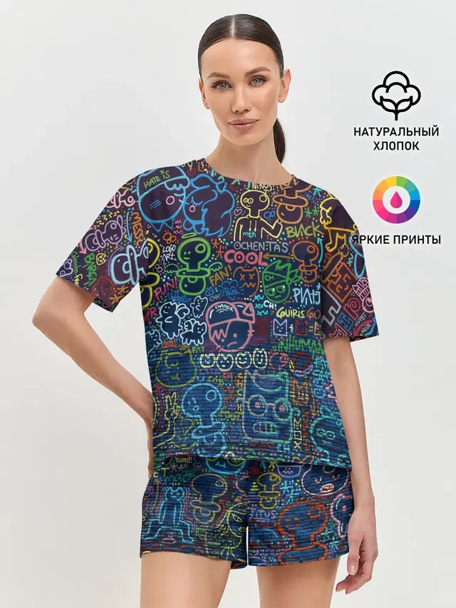 Женская пижама с шортами