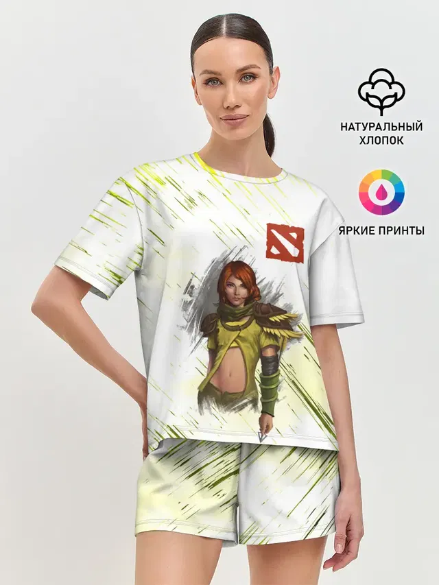 Женская пижама с шортами с принтом «Dota2 — Windranger»
