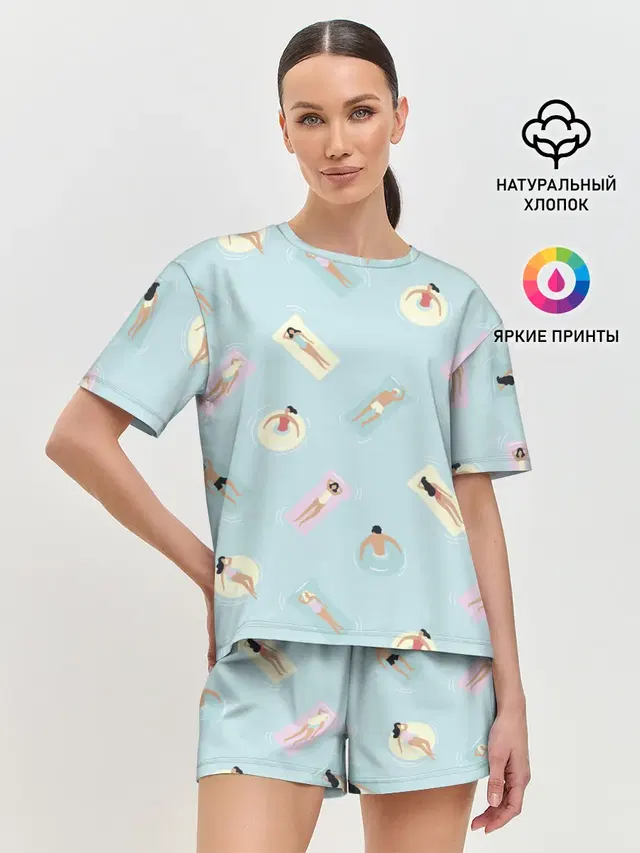 Женская пижама с шортами