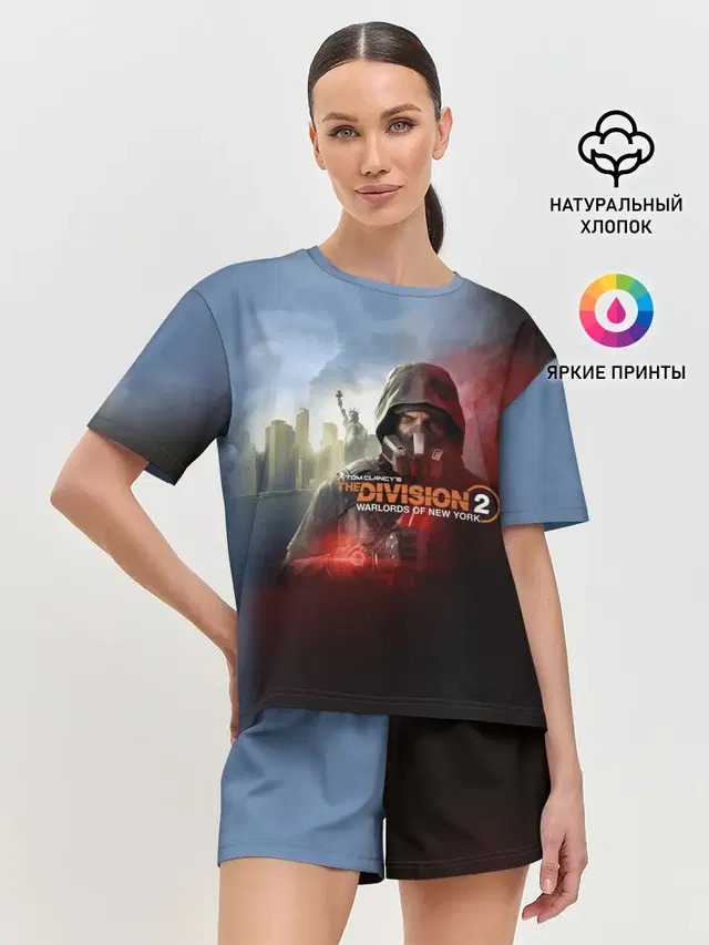Женская пижама с шортами с принтом «Игры — The Division 2»