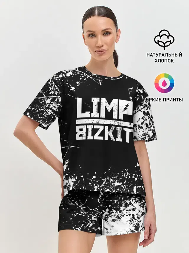 Женская пижама с шортами с принтом «Limp Bizkit»
