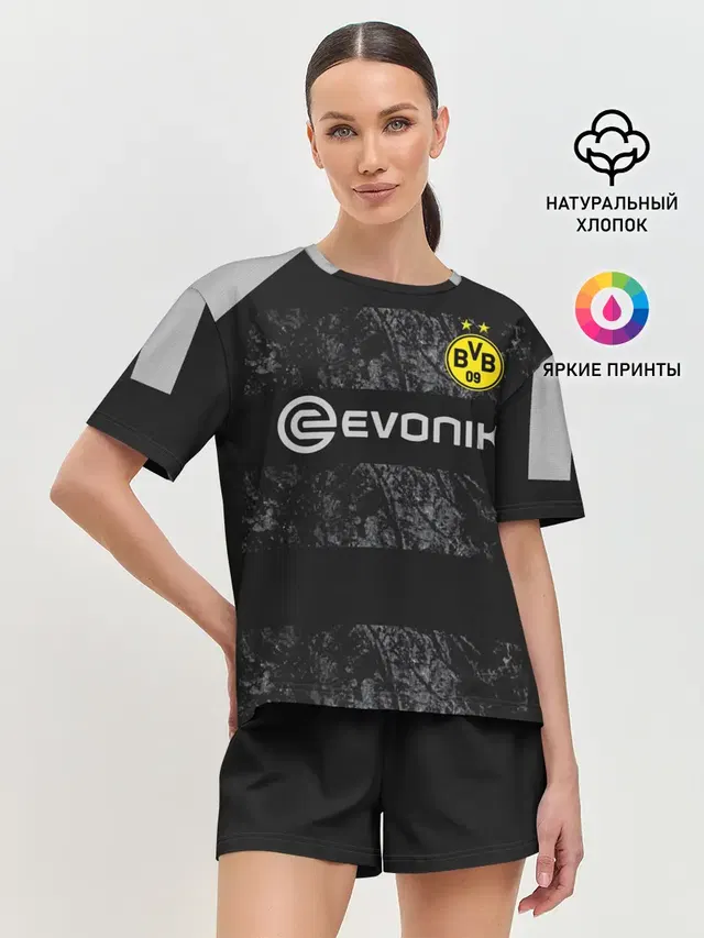 Женская пижама с шортами с принтом «Borussia — Reus away 19-20»