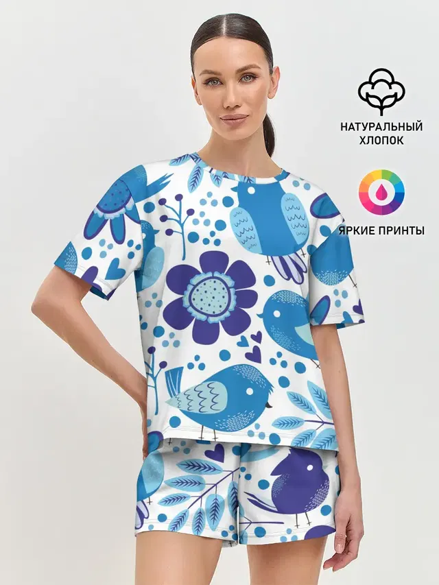 Женская пижама с шортами