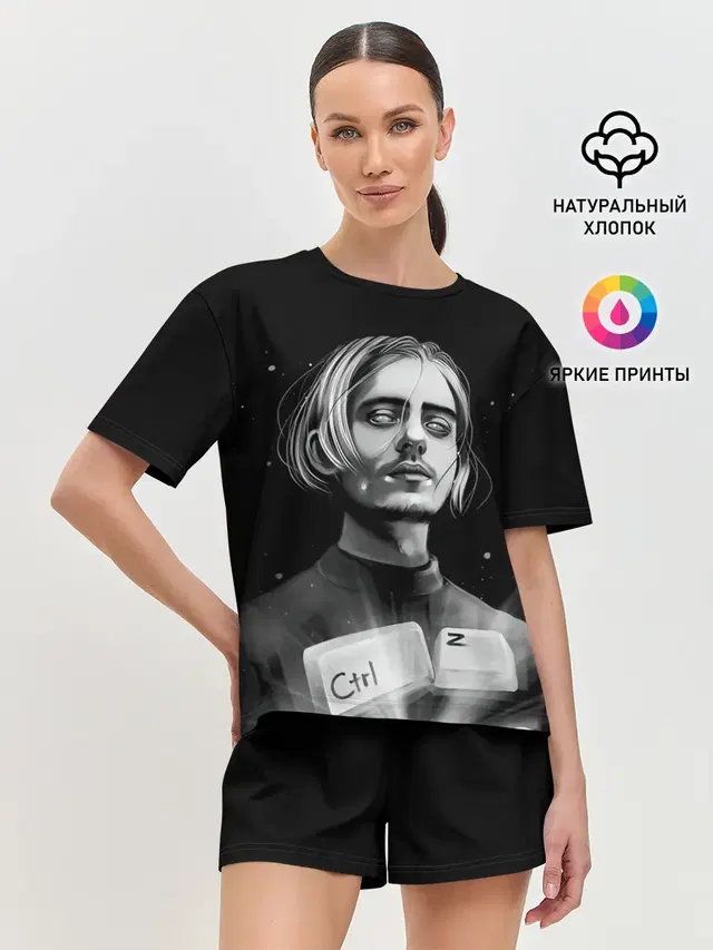 Женская пижама с шортами с принтом «Пошлая Молли»