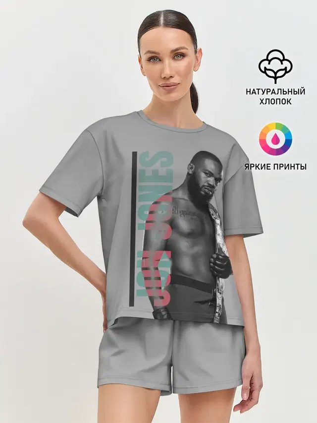 Женская пижама с шортами с принтом «MMA — Jon Jones»