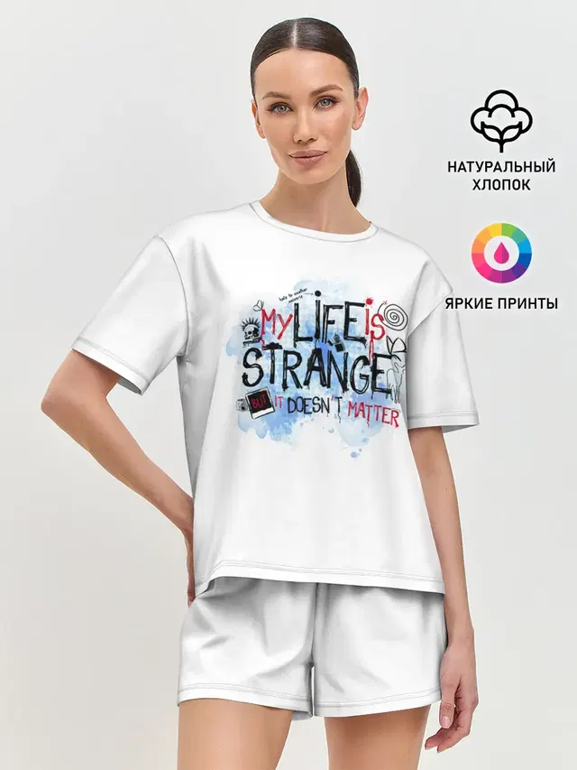 Женская пижама с шортами с принтом «Life is Strange»