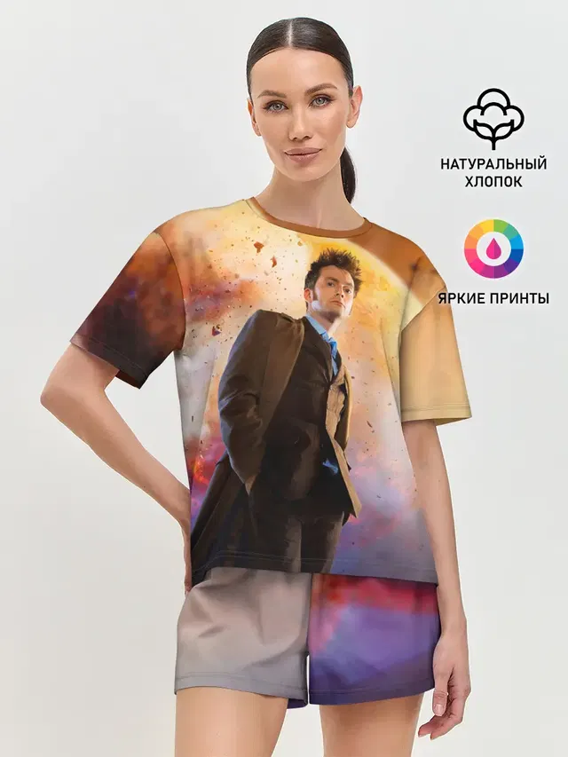 Женская пижама с шортами с принтом «David Tennant»