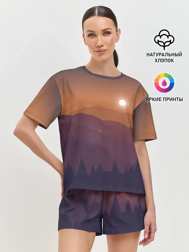 Женская пижама с шортами