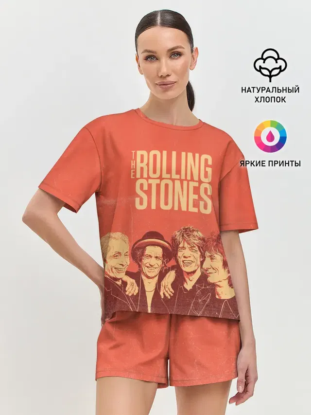 Женская пижама с шортами с принтом «Rolling Stones — The Rolling Stones»