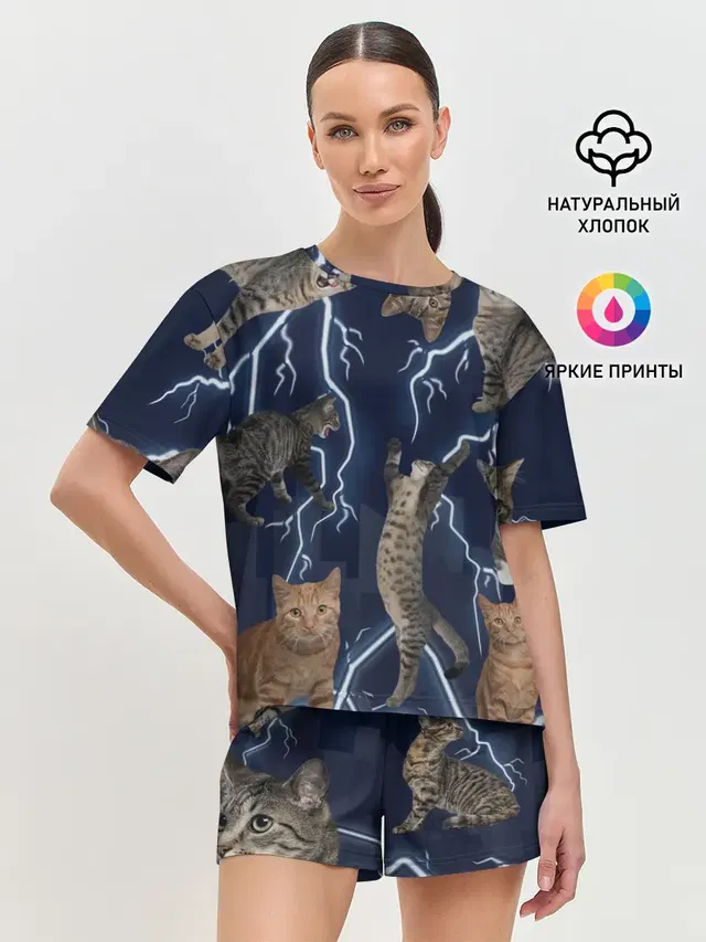 Женская пижама с шортами