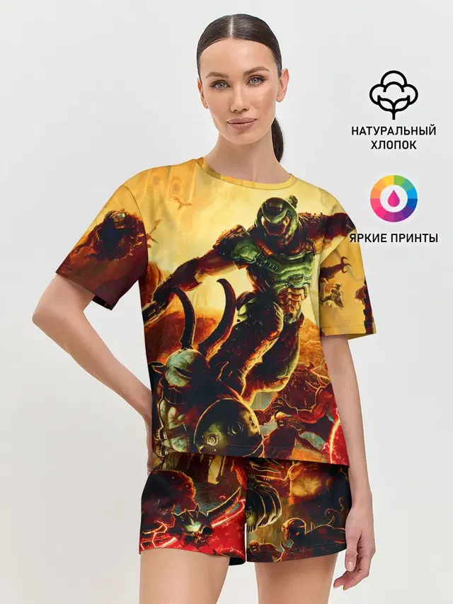 Женская пижама с шортами
