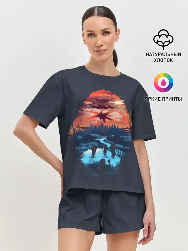 Женская пижама с шортами