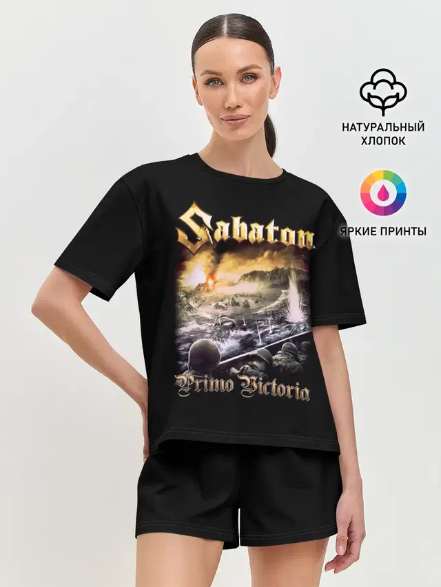 Женская пижама с шортами с принтом «Primo Victoria»