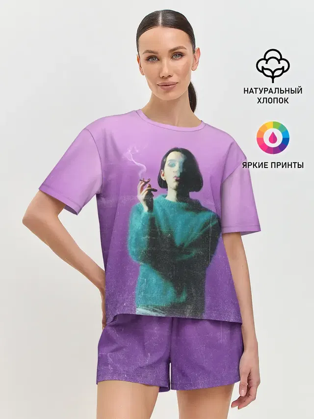 Женская пижама с шортами с принтом «Placebo»