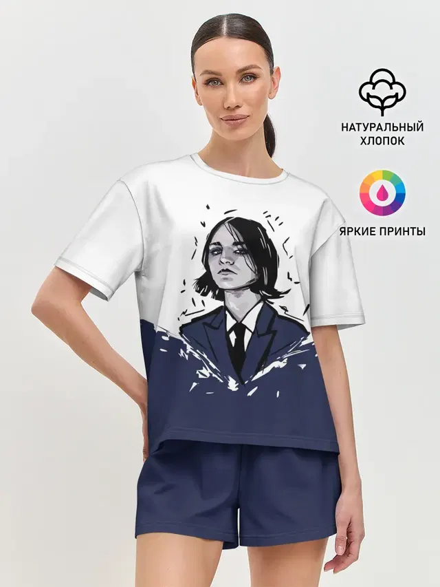 Женская пижама с шортами с принтом «Placebo»