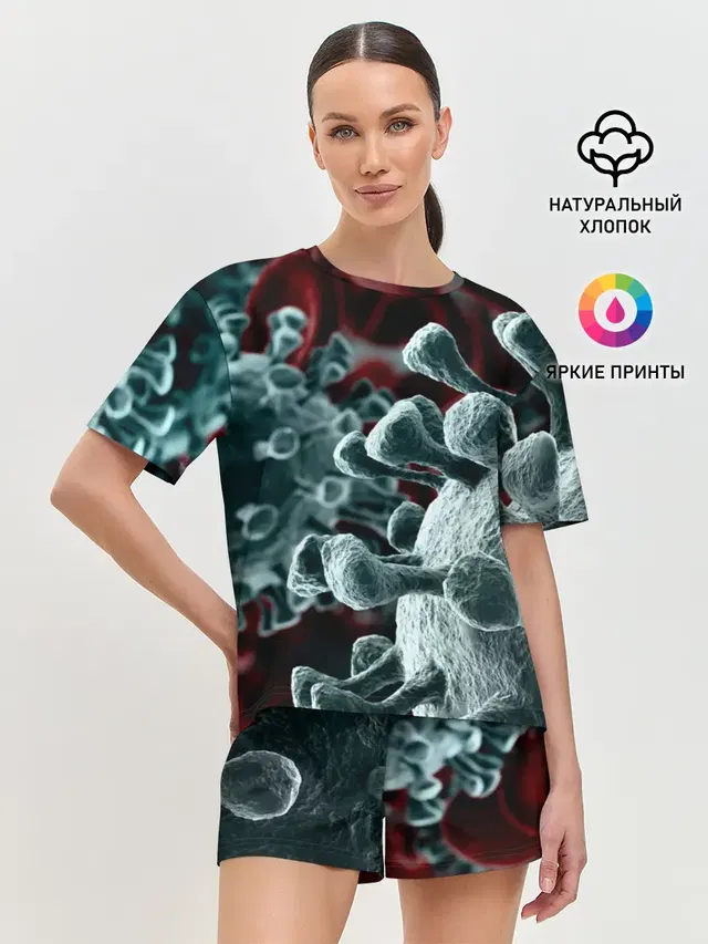 Женская пижама с шортами