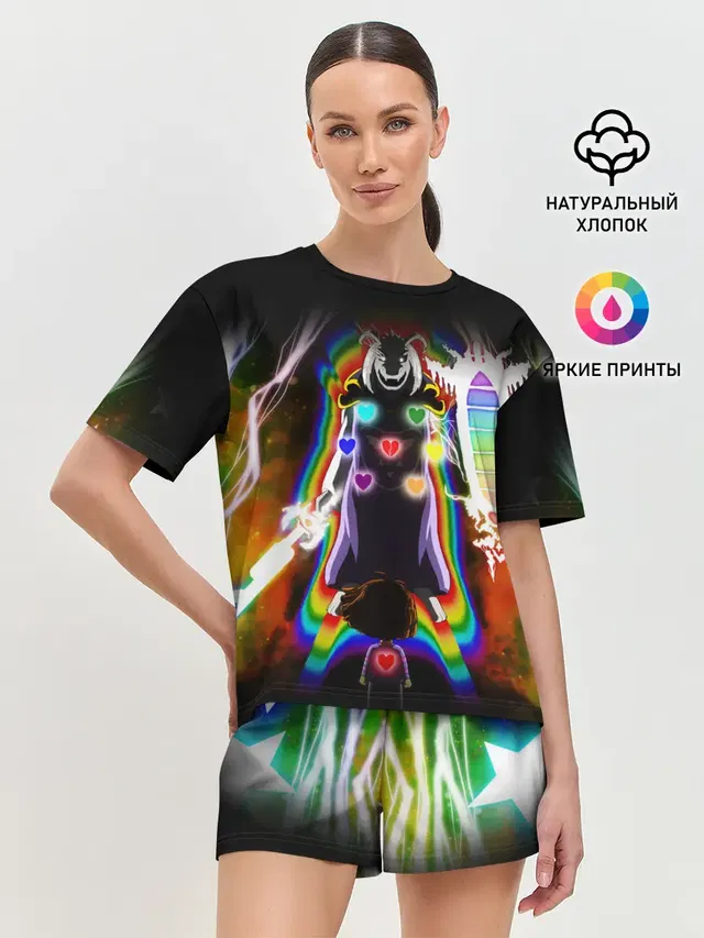Женская пижама с шортами с принтом «Delta Rune»