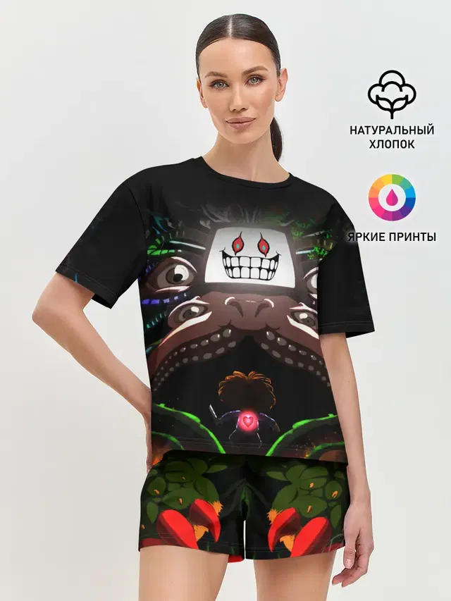 Женская пижама с шортами с принтом «Omega Flowey»