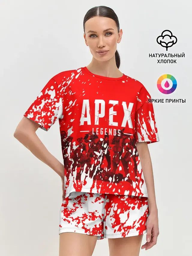 Женская пижама с шортами с принтом «Apex Legends»