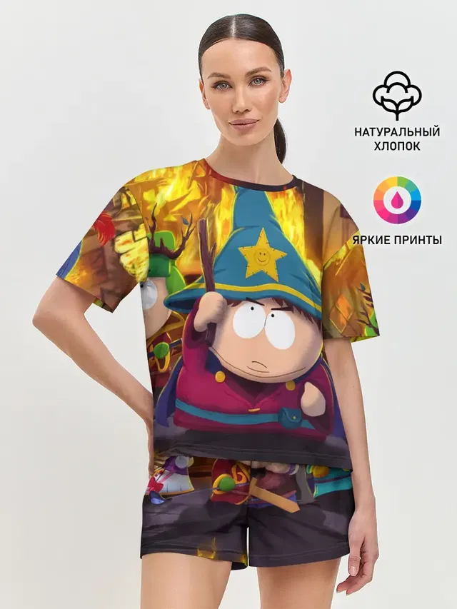 Женская пижама с шортами с принтом «Разное — ЮЖНЫЙ ПАРК — SOUTH PARK»