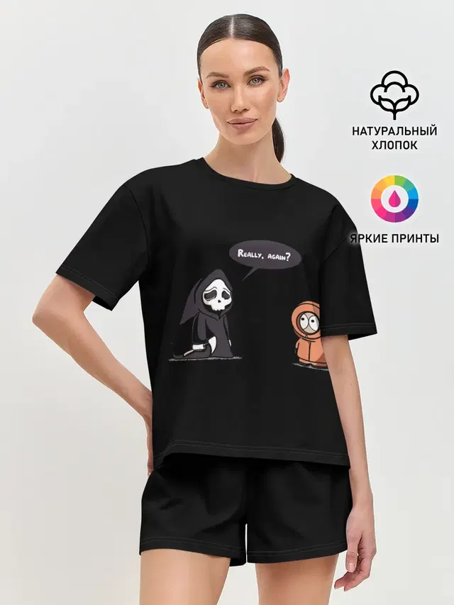 Женская пижама с шортами с принтом «Kenny McCormick — South Park»