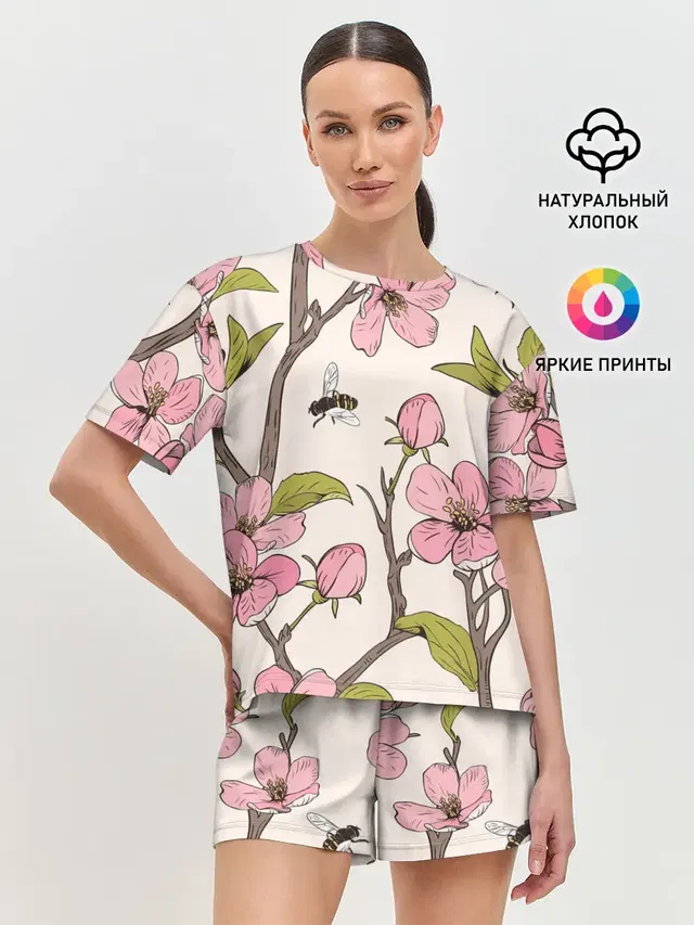 Женская пижама с шортами