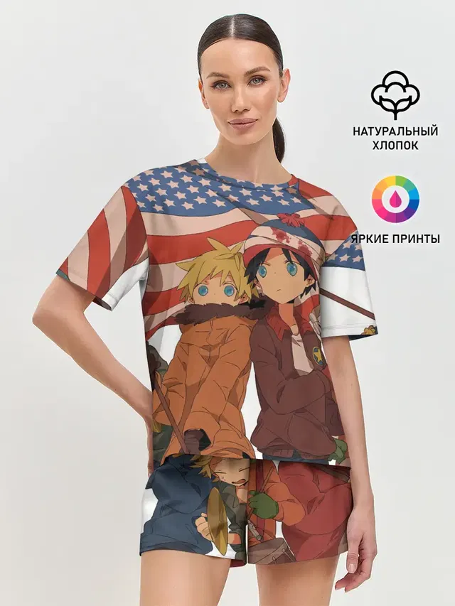 Женская пижама с шортами