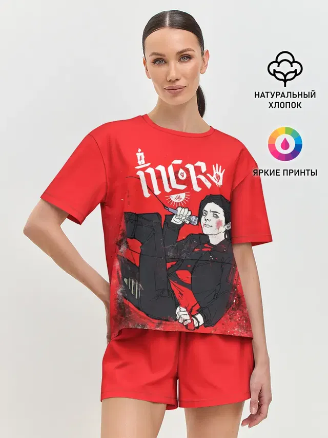 Женская пижама с шортами с принтом «My Chemical Romance — MCR»