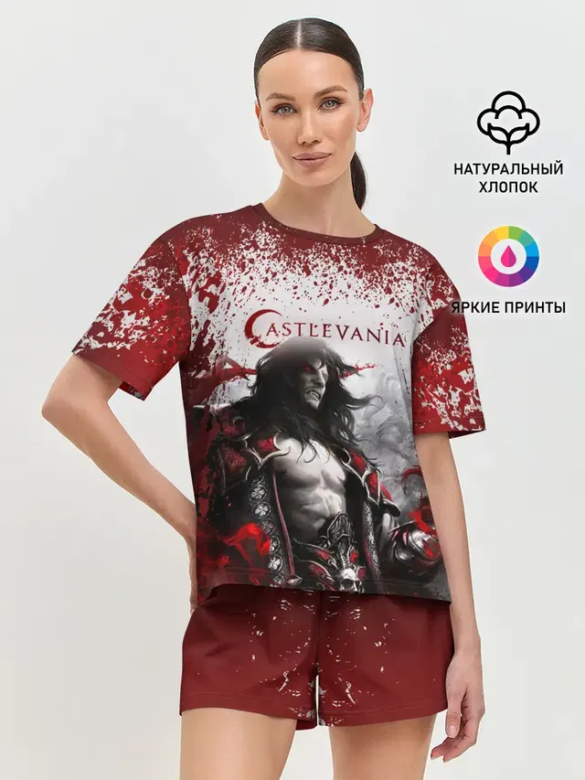 Женская пижама с шортами с принтом «Vampire — Castlevania»