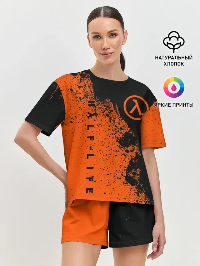 Женская пижама с шортами с принтом «Half-Life»