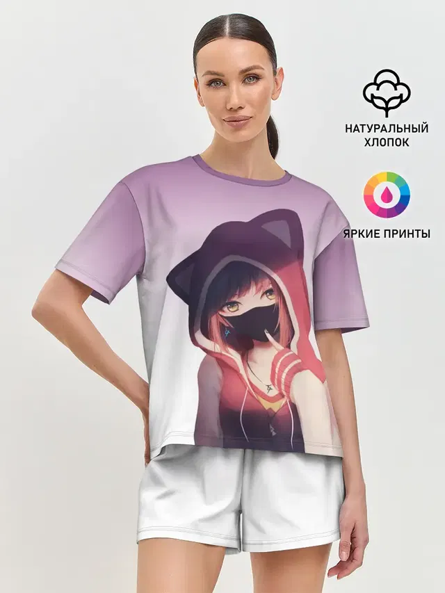 Женская пижама с шортами