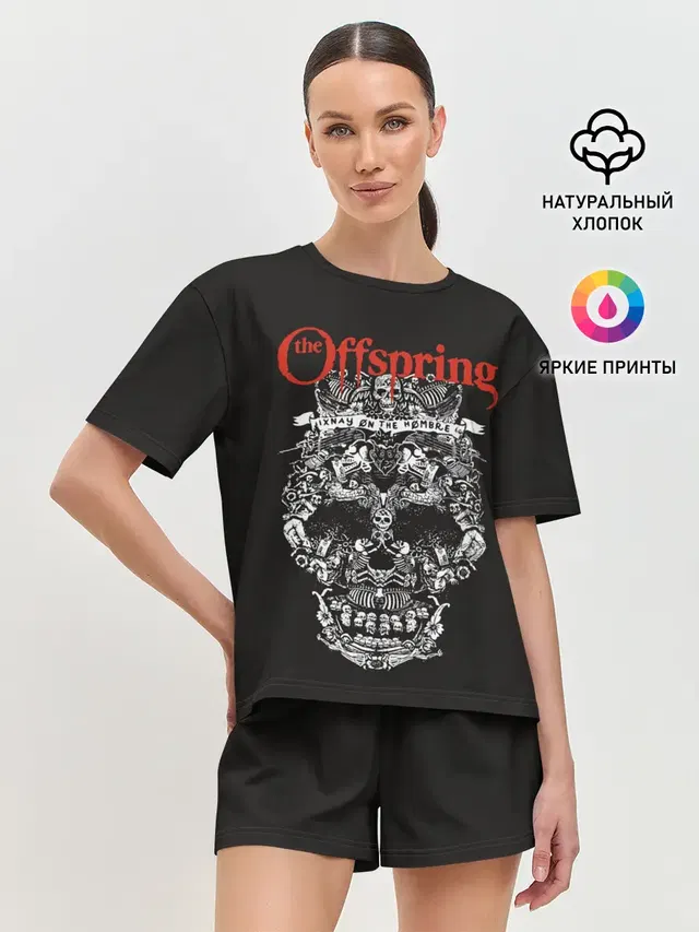 Женская пижама с шортами с принтом «Offspring»