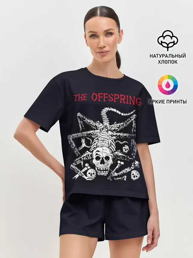Женская пижама с шортами с принтом «Offspring»