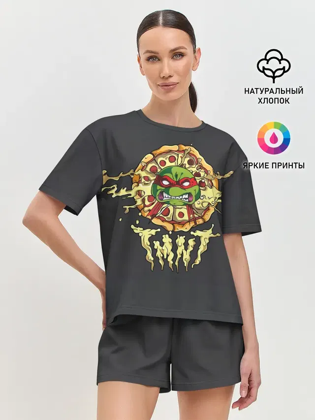 Женская пижама с шортами с принтом «Tmnt»