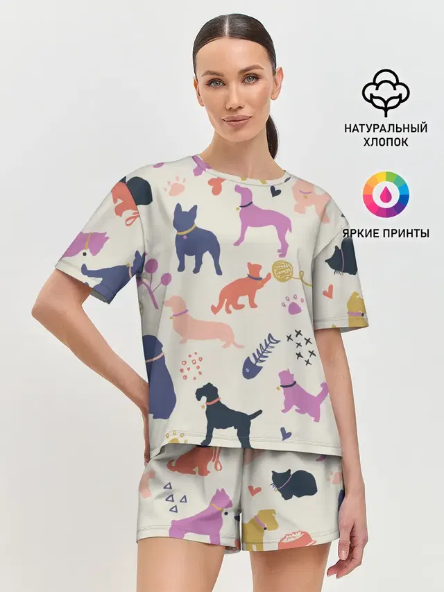 Женская пижама с шортами