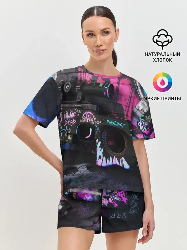 Женская пижама с шортами