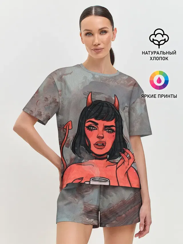 Женская пижама с шортами
