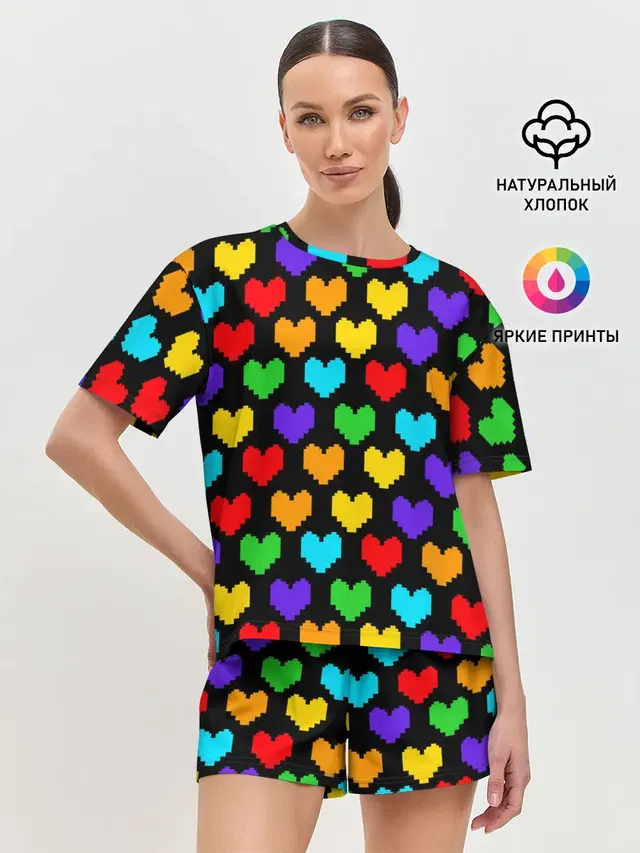 Женская пижама с шортами с принтом «Soul — UNDERTALE HEART»