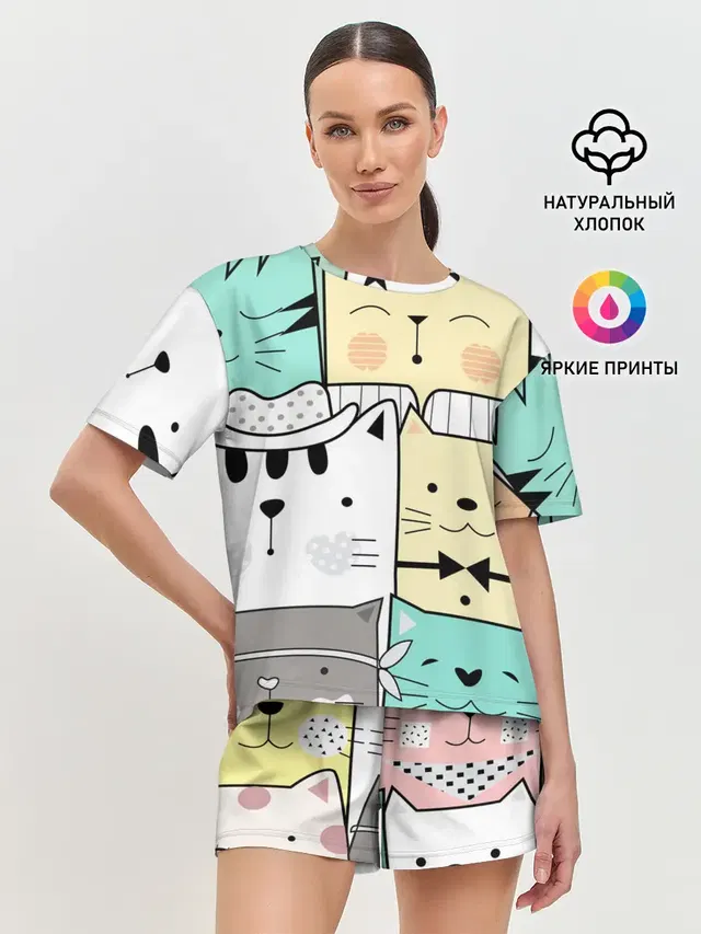 Женская пижама с шортами