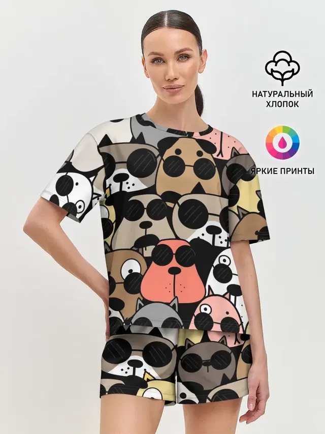 Женская пижама с шортами
