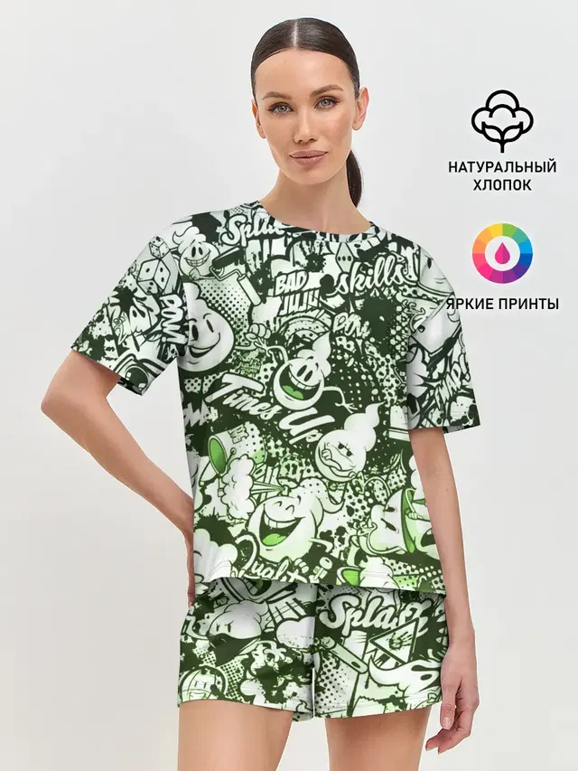Женская пижама с шортами