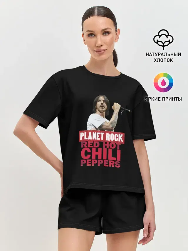Женская пижама с шортами с принтом «Rhcp»
