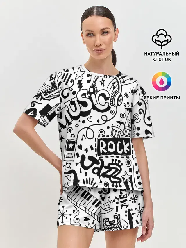 Женская пижама с шортами