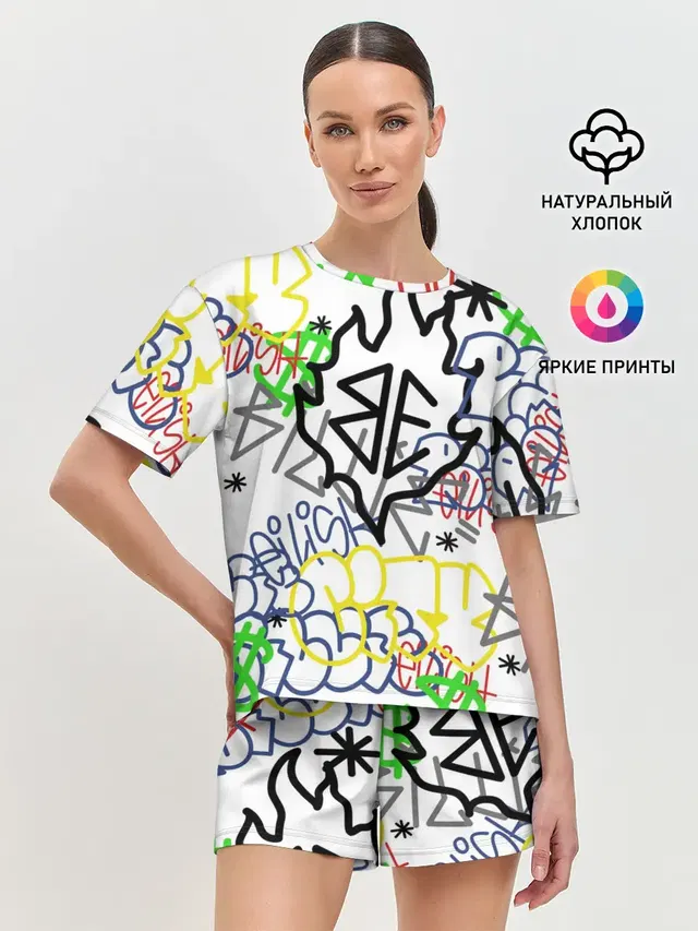 Женская пижама с шортами