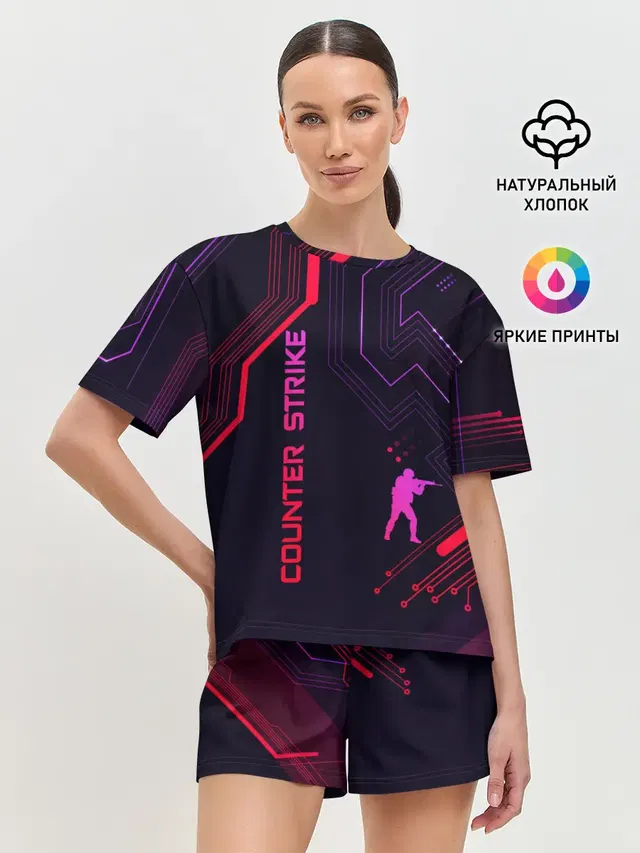 Женская пижама с шортами
