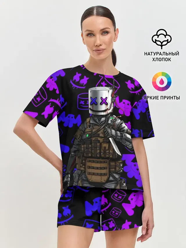 Женская пижама с шортами