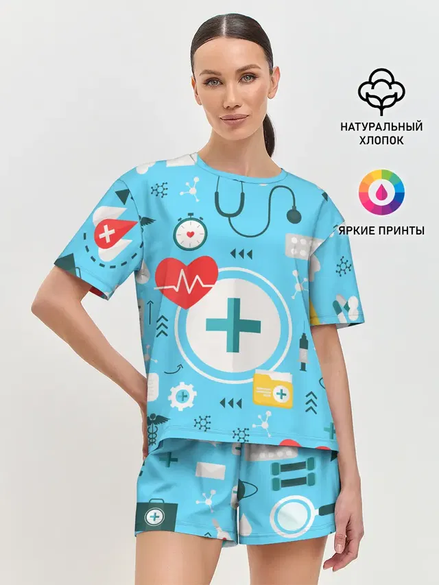 Женская пижама с шортами